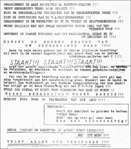 « Grève ! Grève ! Grève ! » dit le tract distribué en février 1941.