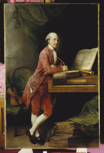 Tjomas Gainsborough: Johann Christian Fischer, compositeur et - du temps du portrait - futur gendre de Gainsborough.